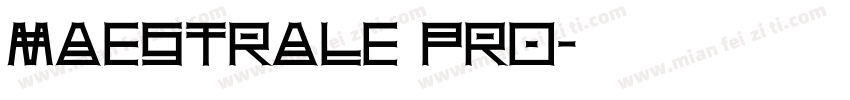 Maestrale Pro字体转换